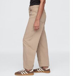Gap High Rise Barrel Jeans - khaki